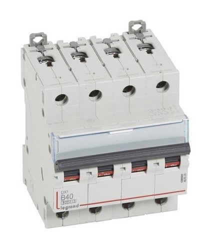 LEGRAND Автоматический выключатель, серия DX3, B40A, 10кА, 4-полюсный