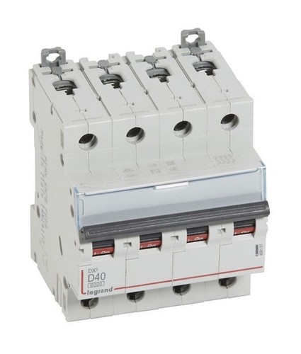 LEGRAND Автоматический выключатель, серия DX3, D40A, 10кА, 4-полюсный