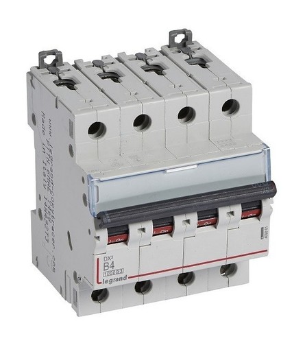 LEGRAND Автоматический выключатель, серия DX3, B4A, 16kA, 4-полюсный