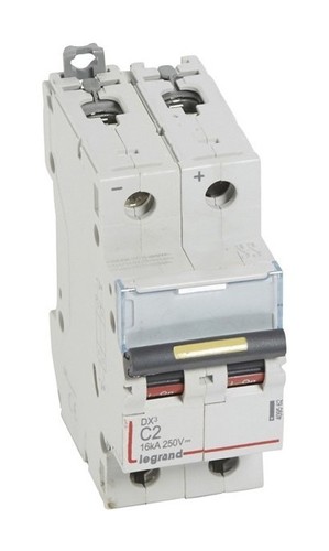 LEGRAND Автоматический выключатель, серия DX3 DC, С2A, 16kA, 2-полюсный