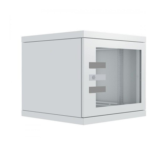 ZPAS WZ-7240-20-A2-011-BNP Шкаф настенный 19-дюймовый (19"), серия Z-BOX, 10U, 543x600х600мм (ВхШхГ), со стеклянной дверью, с открывающимися стенками, без наклеек на дверях, цвет серый (RAL 7035) (собранный)