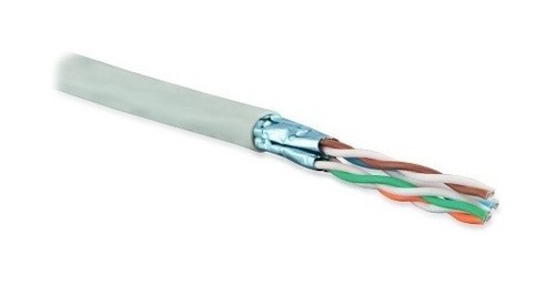 Hyperline (500 м) Кабель витая пара U/FTP, категория 6a (10GBE), 4 пары (23AWG), одножильный (solid), каждая пара в экране, без общего экрана, PVC, серый