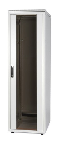 ZPAS Шкаф напольный 19", SZBD, 45U, 2096x600х600мм (ВхШхГ), стальная дверь, ручка с замком с трехточечной фиксацией, цвет серый (RAL 7035) (разобранный)