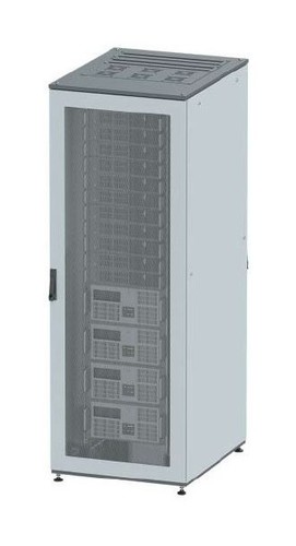 DKC / ДКС Напольный шкаф 38U 1800х600х600мм (ВхШхГ), две перфорированые двери, крыша укомплектована вводом и заглушками, серый