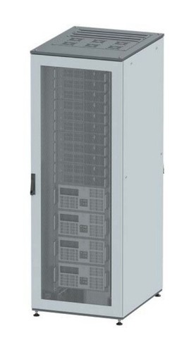 DKC / ДКС Напольный шкаф 47U 2200х600х800мм (ВхШхГ), две перфорированые двери, крыша укомплектована вводом и заглушками, серый