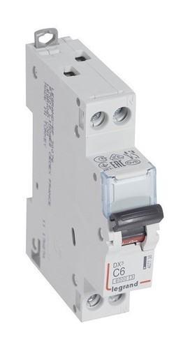 LEGRAND Автоматический выключатель, серия DX3, С6A, 10kA, 1-полюсный