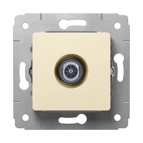 LEGRAND Розетка TV, звезда, 0-2400МГц, 1.5дБ, слоновая кость, Cariva