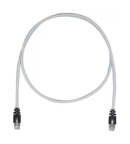 PANDUIT Патч-корд TX5e F/UTP, Cat.5e, с модульными разъёмами PAN-PLUG™ на обоих концах, 26 AWG, 4 м, серый с черными колпачками