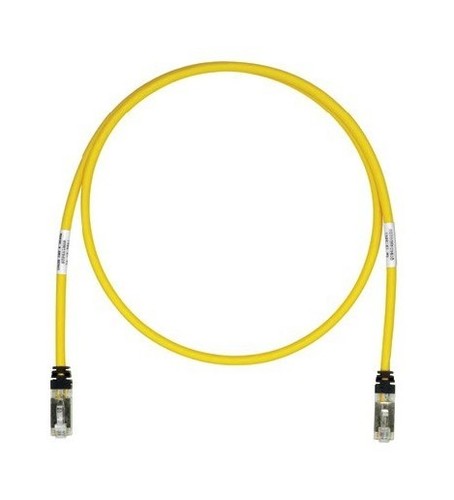 PANDUIT Патч-корд TX6 STP, 10Gig, Cat.6А, с модульными разъемами TX6 на обоих концах, 20 м, желтый с черными колпачками