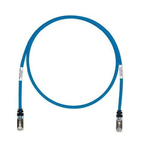 PANDUIT Патч-корд TX6 STP, 10Gig, Cat.6А, с модульными разъемами TX6 на обоих концах, 20 м, синий с черными колпачками