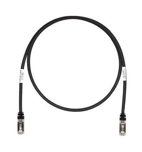 PANDUIT Патч-корд TX6 STP, 10Gig, Cat.6А, с модульными разъемами TX6 на обоих концах, 20 м, черный с черными колпачками