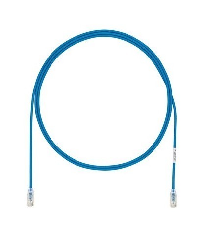 PANDUIT Патч-корд малого диаметра (4,7мм) с модульными разъёмами RJ-45 Pan-Plug™ на обоих концах, 28 AWG, UTP, Cat.6A, LSZH, 2 м, синий