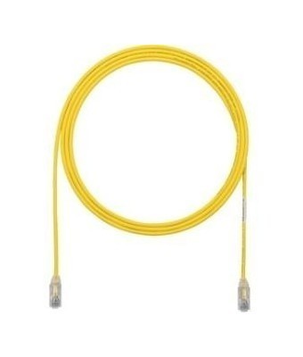 PANDUIT Патч-корд малого диаметра (4,7мм) с модульными разъёмами RJ-45 Pan-Plug™ на обоих концах, 28 AWG, UTP, Cat.6A, LSZH, 7 м, желтый