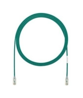 PANDUIT Патч-корд малого диаметра (4,7мм) с модульными разъёмами RJ-45 Pan-Plug™ на обоих концах, 28 AWG, UTP, Cat.6A, LSZH, 10 м, зеленый