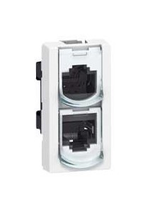 LEGRAND 76536 Модуль розетки RJ-45, удвоитель телефон/Ethernet, UTP, 2М, Mosaic