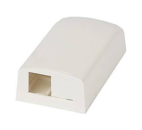 PANDUIT Коробка поверхностного монтажа для одного или двух модулей Mini-Com®; имеет съемную заглушку для второго модуля, 26,92x49,53x92,71 мм (белая)