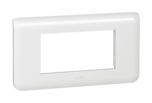 LEGRAND 78814 Декоративная рамка M45, 4М, горизонтальная установка, белая, Mosaic