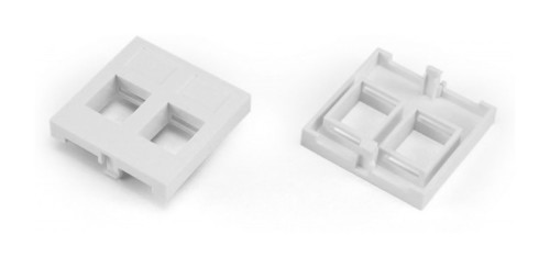 Hyperline Вставка 45x45 (аналог Mosaic) для 2х модулей формата Keystone Jack, ROHS, белая