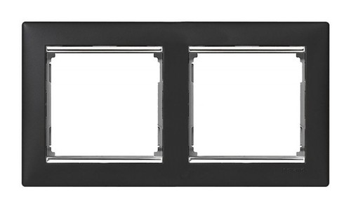 LEGRAND Рамка 2 поста, горизонтальный монтаж, ноктюрн/серебряный штрих, Valena