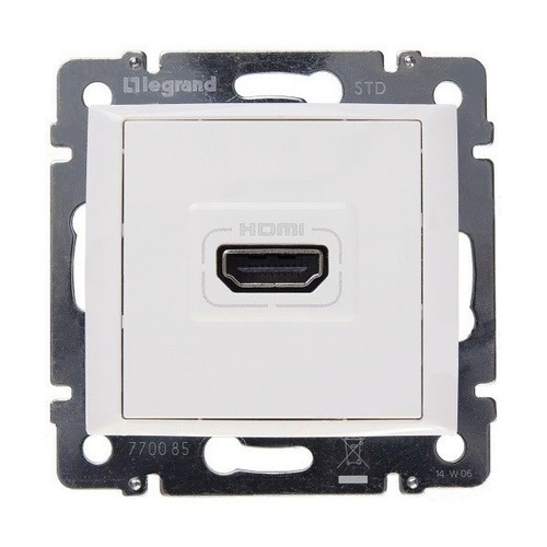 LEGRAND Модуль розетки HDMI для аудио/видеоустройств, белый, Valena