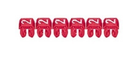LEGRAND 38212 Маркер CAB3 "2" 0.5-1.5мм2 красный (1200 шт.) (цена за 1 шт.)
