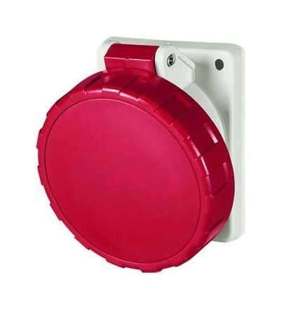 DKC / ДКС Розетка скрытой установки с наклоном, винтовой зажим, 125A, 3P+E, IP67, для сечения кабеля 16,0-50,0мм2, 400В, цвет красный