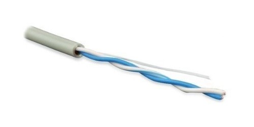 Hyperline (500 м) Кабель витая пара, неэкранированная U/UTP, категория 5, 1 пара (24 AWG), многожильный (patсh), LSZH, нг(A)-HF, -20°C - +75°C, серый