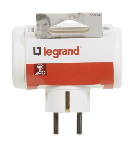 LEGRAND Многорозеточный блок серия Элиум, 3 x 2К+3, 16А, белый