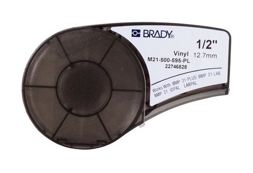 BRADY Лента 12.7 мм х 6.4 м винил, белый на фиолетовом, M21-500-595-PL