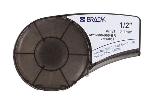 BRADY Лента 12.7 мм х 6.4 м винил, белый на коричневом, M21-500-595-BR