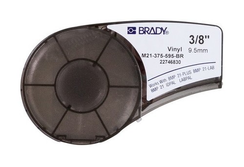 BRADY Лента 9.53 мм х 6.4 м винил, белый на коричневом, M21-375-595-BR