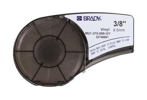 BRADY Лента 9.53 мм х 6.4 м винил, черный на сером, M21-375-595-GY