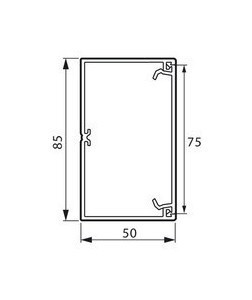 LEGRAND Кабель-канал 85x50 мм METRA, с крышкой, белый, длина 2 м (цена за 1 м)