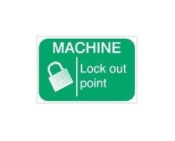 BRADY Самоклеющиеся бирки, легенда "MASHINE Lock out point ", 100*150 мм, B-7541(ламинированный полиэстер), 1 шт"