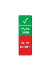 BRADY Бирка, легенда "Valve Open/Valve Closed", 150*50 мм, 10 шт"
