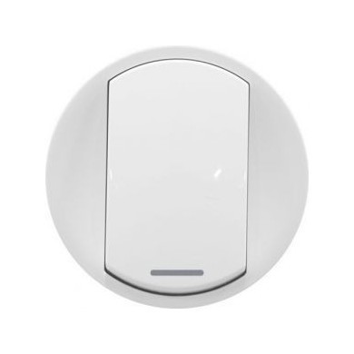 LEGRAND Лицевая панель для переключателя 1-полюсный на 2 направления 10 АХ с этикеткой, белая, Celiane
