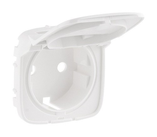 LEGRAND Лицевая панель для розеток 2К+З с откидной крышкой 753021/753025/753029/753030, белая, Valena Allure