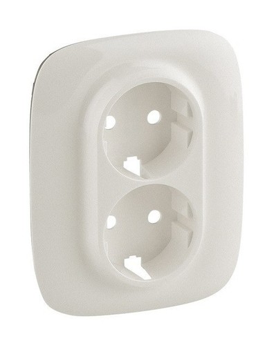 LEGRAND Лицевая панель для двойных розеток 2К+З 753027/753031, жемчуг, Valena Allure