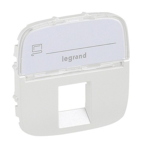 LEGRAND Лицевая панель для розеток RJ45 с держателем маркировки, жемчуг, Valena Allure