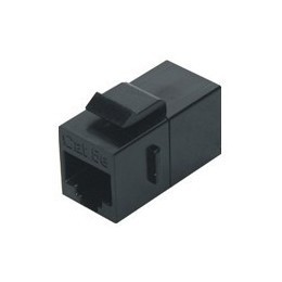 Hyperline Проходной адаптер (coupler), RJ-45(8P8C) формата Keystone Jack, категория 5e, черный