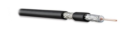 Hyperline Кабель коаксиальный RG-6, 75 Ом (ТВ, SAT, CATV), жила - 1.02 мм (18 AWG, медь, solid), экран - фольга+оплетка(луженая медь, 48%)+фольга, внешний диаметр 6.9мм, изоляция PVC (-20°С – +75°С) (бухта 500 м)