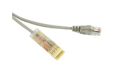 Hyperline Патч-корд 110 тип-RJ45, 2 пары, Ethernet, LSZH, 1 м, серый