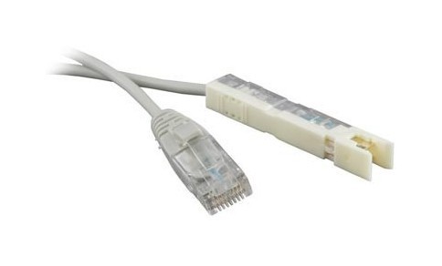 Hyperline Патч-корд 110 тип-RJ45, 1 пара, LSZH, 1 м, серый