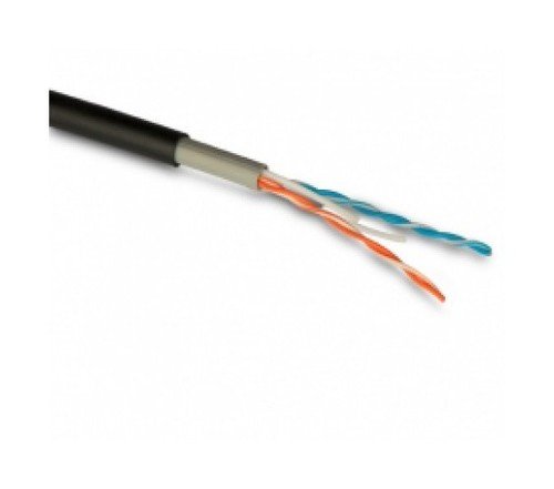 Hyperline (305 м) Кабель для сетей Industrial Ethernet, категория 5e, 2x2x24 AWG, многопроволочные жилы (patch), SF/UTP, двойная оболочка PVC (UV), серый