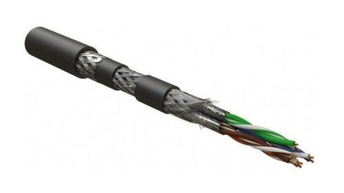 Hyperline (500 м) Кабель для сетей Industrial Ethernet, категория 7, 4x2x23 AWG, многопроволочные жилы (patch), S/FTP, SHF1/SHF2, черный