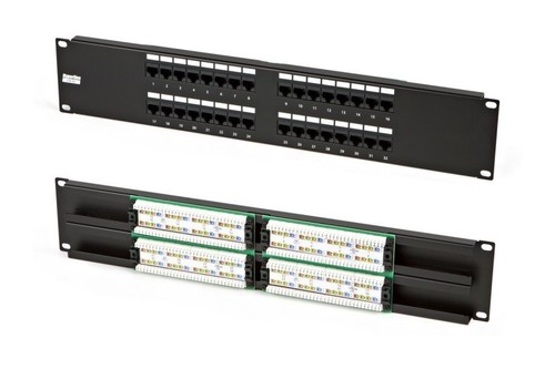 Hyperline Патч-панель 19", 2U, 32 порта RJ-45, категория 5e, Dual IDC