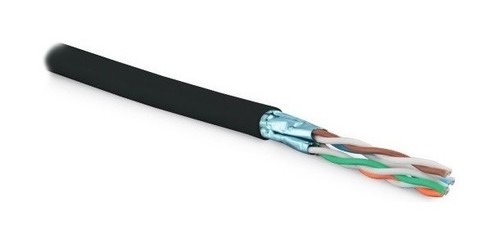 Hyperline (500 м) Кабель витая пара U/FTP, кат. 6, 4 пары (23 AWG), одножильный (solid), фольгир. пары, внешний, LSZH нг(А)-HF, -40°C-+75°C, черный-гарантия: 15 лет компонентная