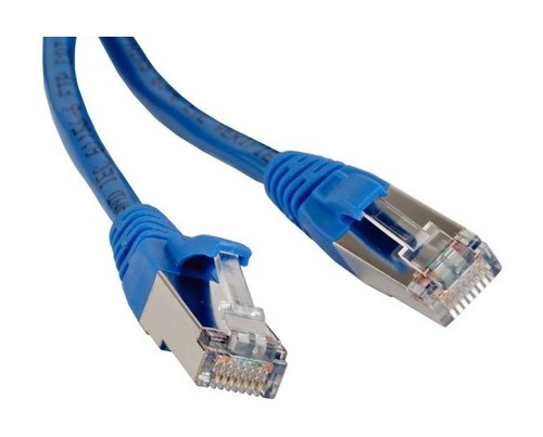 Hyperline Патч-корд F/UTP, экранированный, Cat.6 (100% Fluke Component Tested), LSZH, 0.5 м, синий
