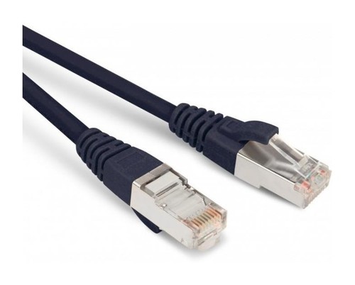 Hyperline Патч-корд SF/UTP, экранированный, Cat.6 (100% Fluke Component Tested), LSZH, 0.5 м, черный