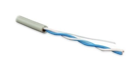 Hyperline (500 м) Кабель витая пара, неэкранированная U/UTP, категория 5, 1 пара (24 AWG), одножильный (solid), LSZH, –20°C – +75°C, серый